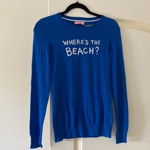 Lilly Pulitzer where is the beach blue Marielle sweater brewster blue